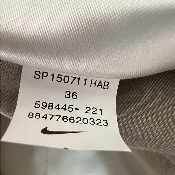 Nike Dri-Fit Size 36x30 Mens Performance Golf Pants Khaki Tan 598445 - Picture 14 of 15